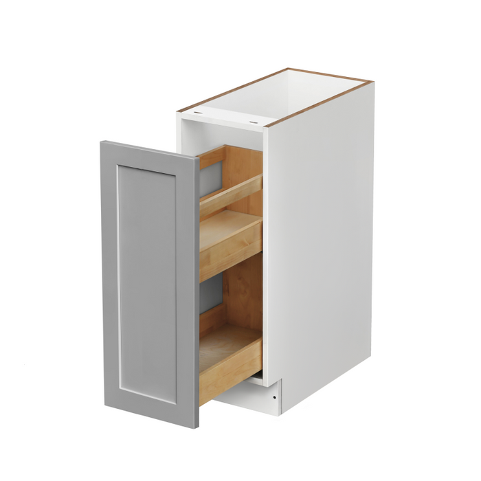 Mallorca Dolphin Gray Wood Pull Out Base Cabinet 2