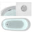 White Acrylic Bathtub