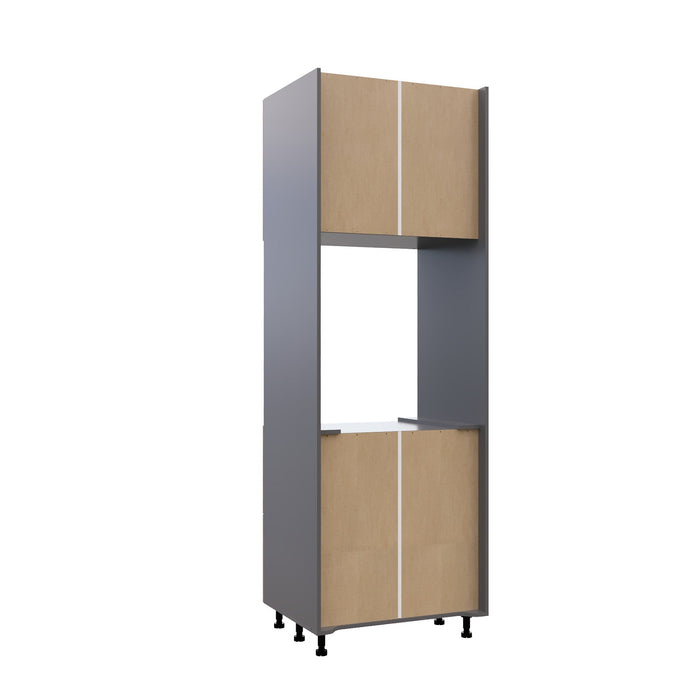 Wallkitchens Wood Grey  Oven Cabinet Grey 2