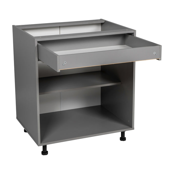 Wallkitchens Wood Grey Base Cabinet Grey 2