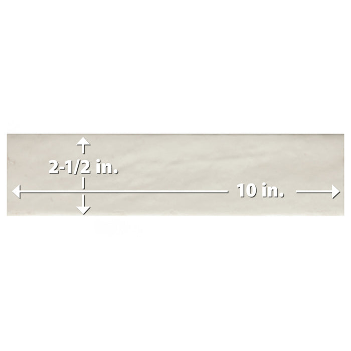 Tribeca Porcelain Studio Gypsum White Tile Glossy 10