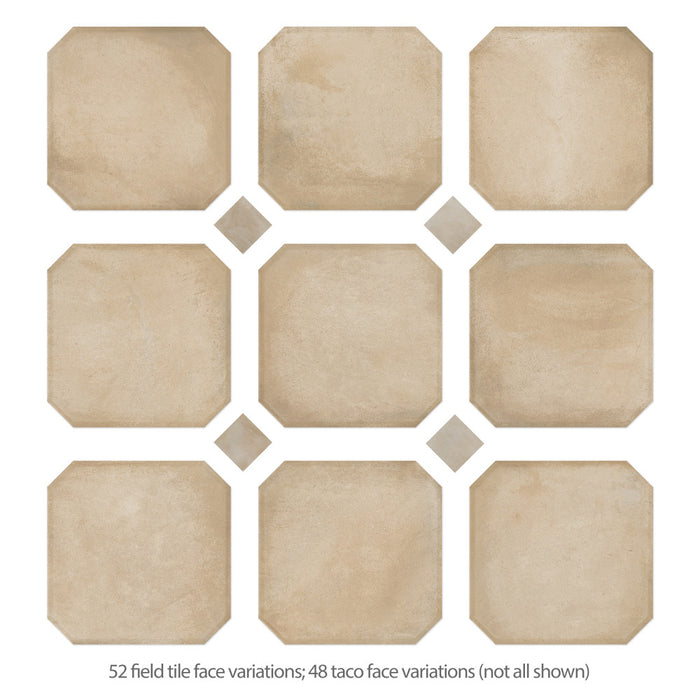 Laverton Porcelain Octagon Beige with Taco Arena Tile Matte 4