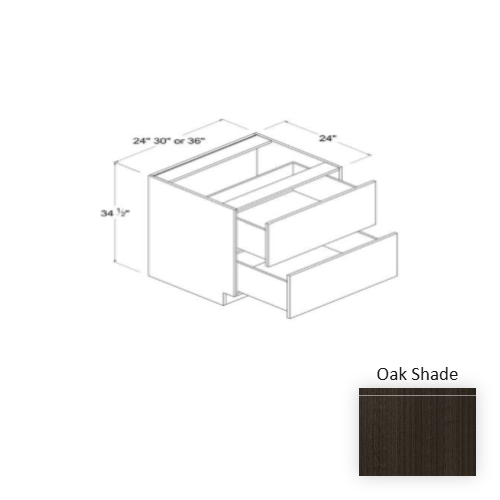 Frameless European Style Wood Oak Shade Drawer Base Cabinet Oak Shade 1