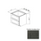Double Shaker Style Wood Smokey Gray Base Cabinet Smokey Gray 1