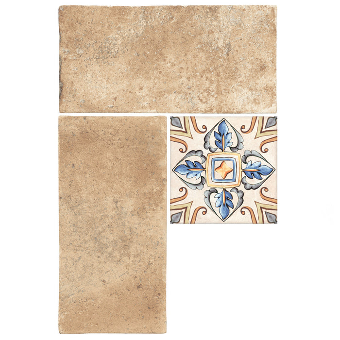 Toscana Porcelain Spirale San Gimigniano with Giotto Deco Tile Matte 3
