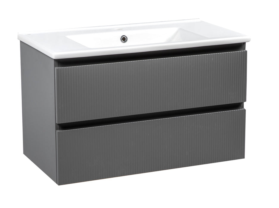 Edison Wood Gray Matte Bathroom Vanity Gray Matte 1
