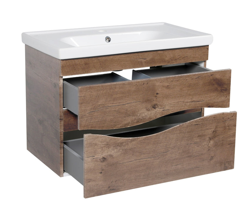 Wave Wood Rosewood  Bathroom Vanity Rosewood 3