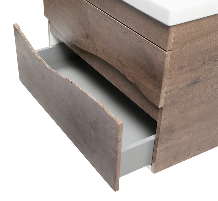 Wave Wood Rosewood  Bathroom Vanity Rosewood 7