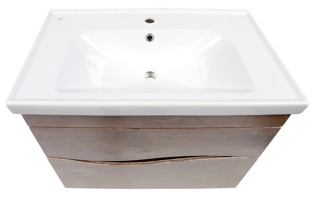 Wave Wood Rosewood  Bathroom Vanity Rosewood 6