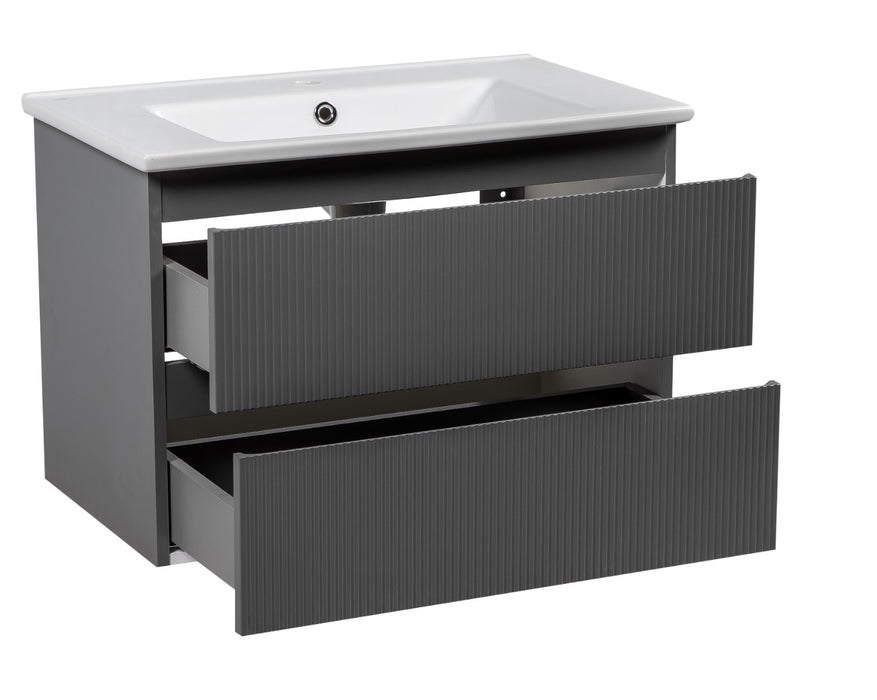 Edison Wood Gray Matte Bathroom Vanity Gray Matte 3