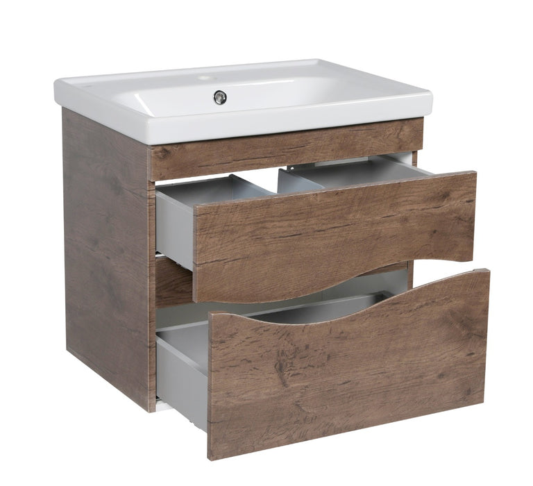 Wave Wood Rosewood Bathroom Vanity Rosewood 3