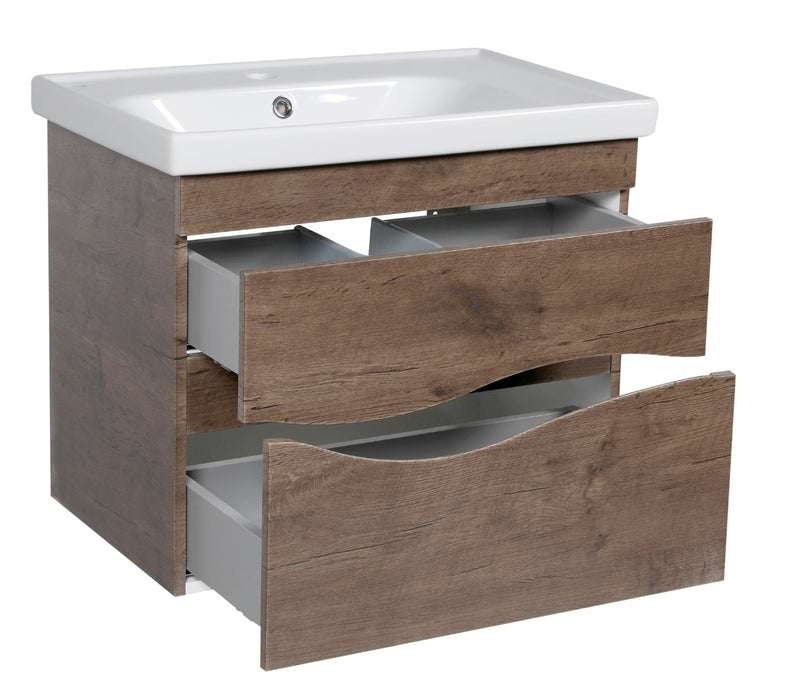 Wave Wood Rosewood  Bathroom Vanity Rosewood 3