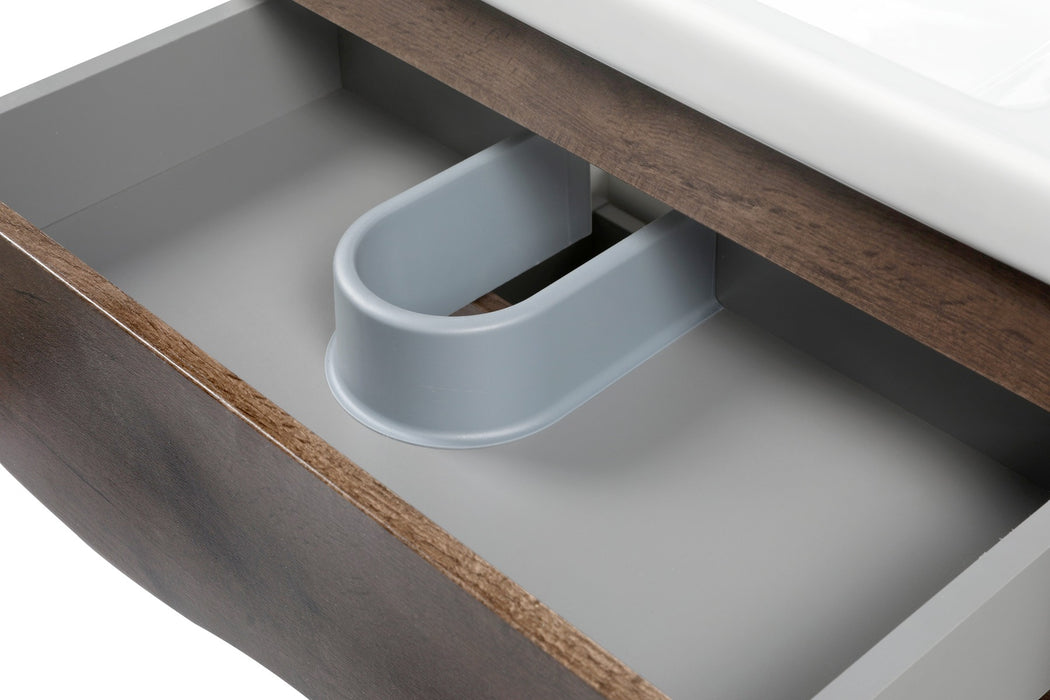 Wave Wood Rosewood  Bathroom Vanity Rosewood 5