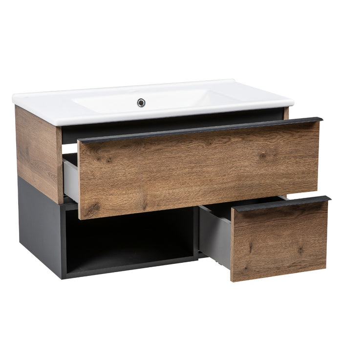 Monroe Wood Antracite Alicante Glossy Bathroom Vanity Antracite Alicante Glossy 3