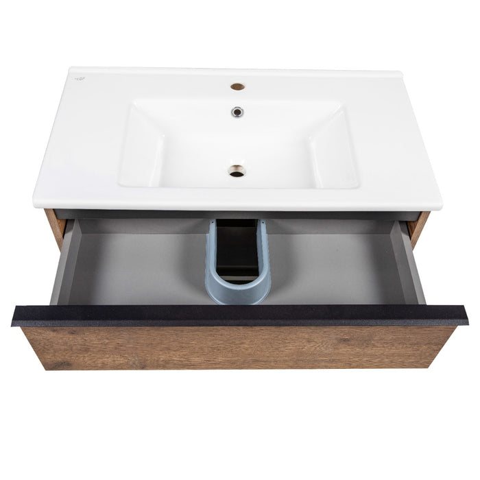 Monroe Wood Antracite Alicante Glossy Bathroom Vanity Antracite Alicante Glossy 6
