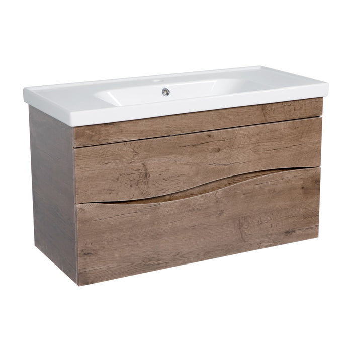 Wave Wood Rosewood  Bathroom Vanity Rosewood 1