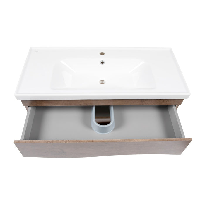 Wave Wood Rosewood  Bathroom Vanity Rosewood 4