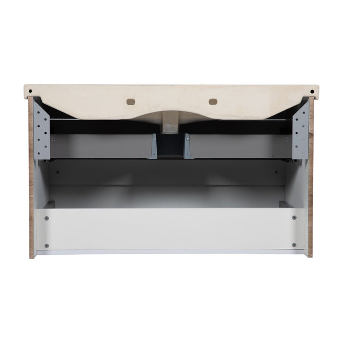 Wave Wood Rosewood  Bathroom Vanity Rosewood 5