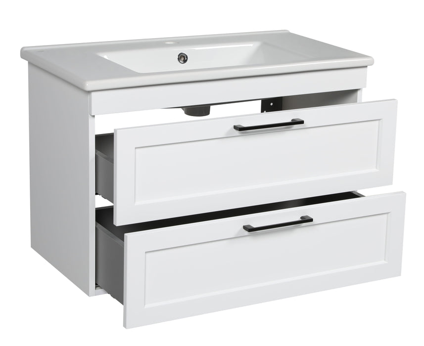 Palm Beach Wood White Matte Bathroom Vanity White Matte 4