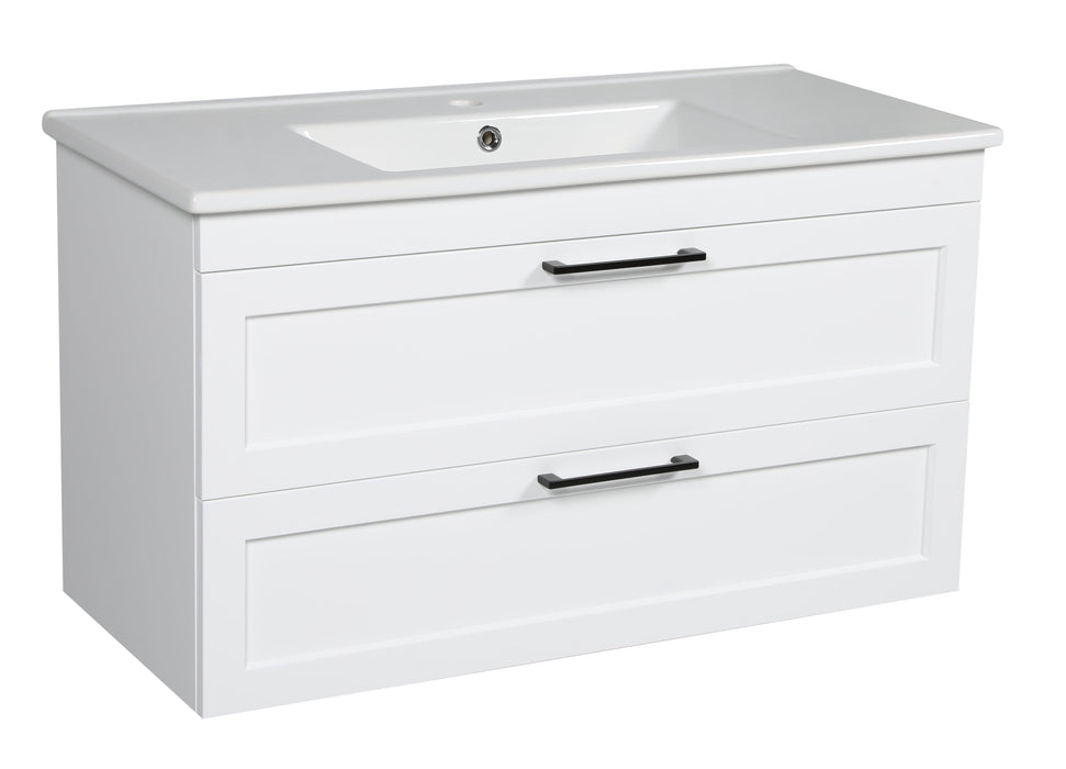 Palm Beach Wood White Matte Bathroom Vanity White Matte 1