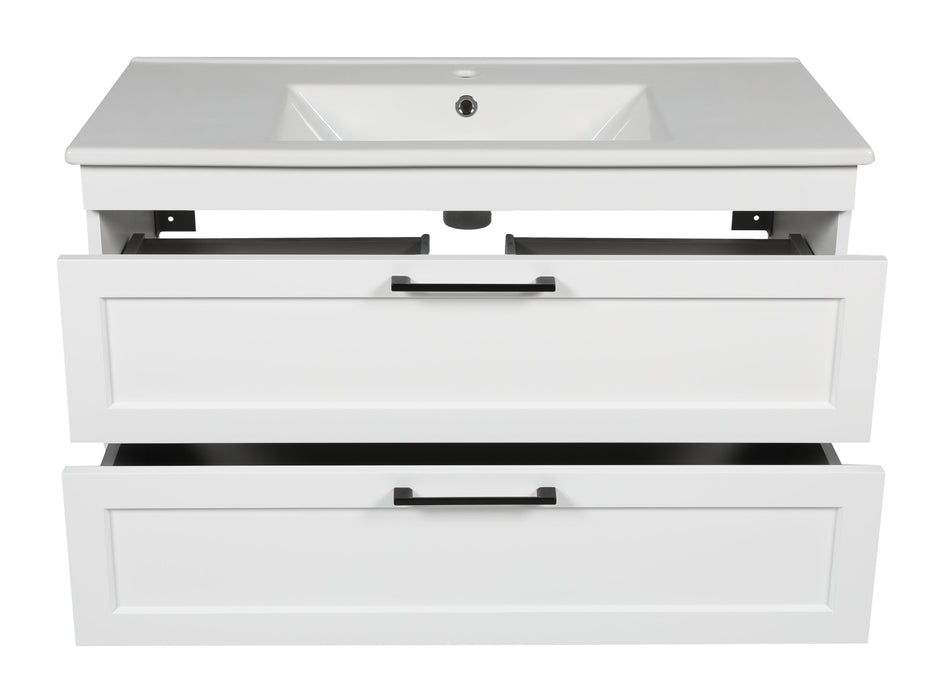 Palm Beach Wood White Matte Bathroom Vanity White Matte 6