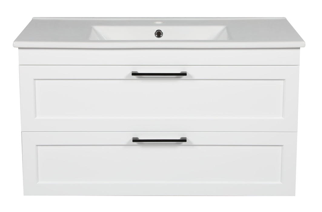 Palm Beach Wood White Matte Bathroom Vanity White Matte 5