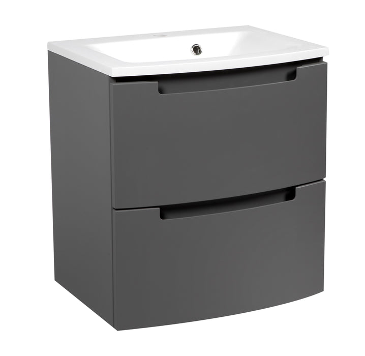 Delux Wood Gray Matte Bathroom Vanity Gray Matte 1