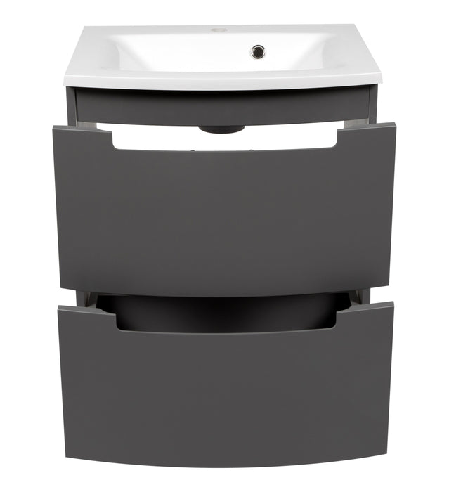 Delux Wood Gray Matte Bathroom Vanity Gray Matte 4
