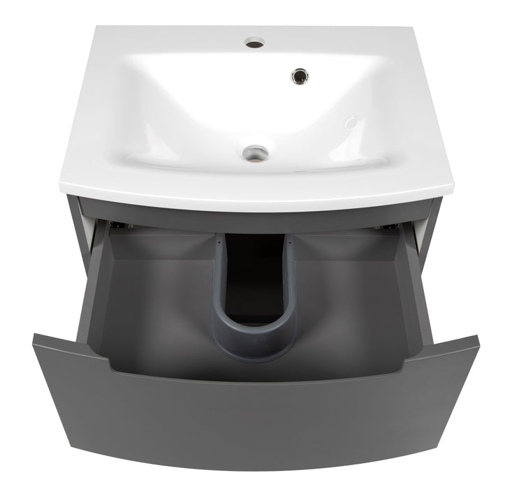 Delux Wood Gray Matte Bathroom Vanity Gray Matte 6