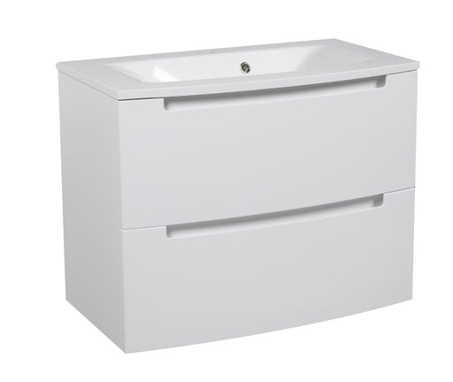 Delux Wood White High Glossy Bathroom Vanity White High Glossy 1