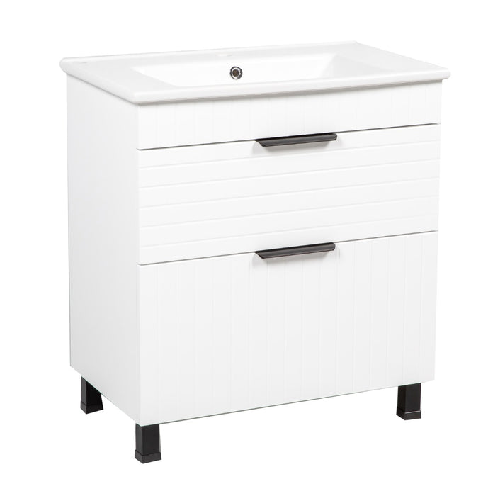 Trevi Wood White Matte Bathroom Vanity White Matte 1