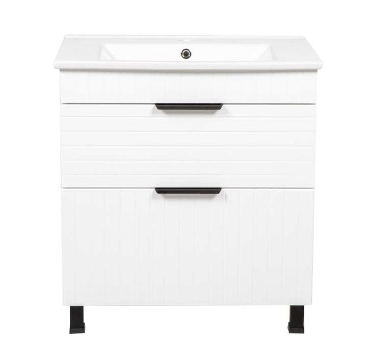 Trevi Wood White Matte Bathroom Vanity White Matte 4