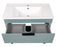 Trevi Wood Light Green Glossy Bathroom Vanity Light Green Glossy 5