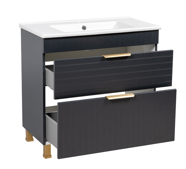 Trevi Wood Antracite  Bathroom Vanity Antracite 2
