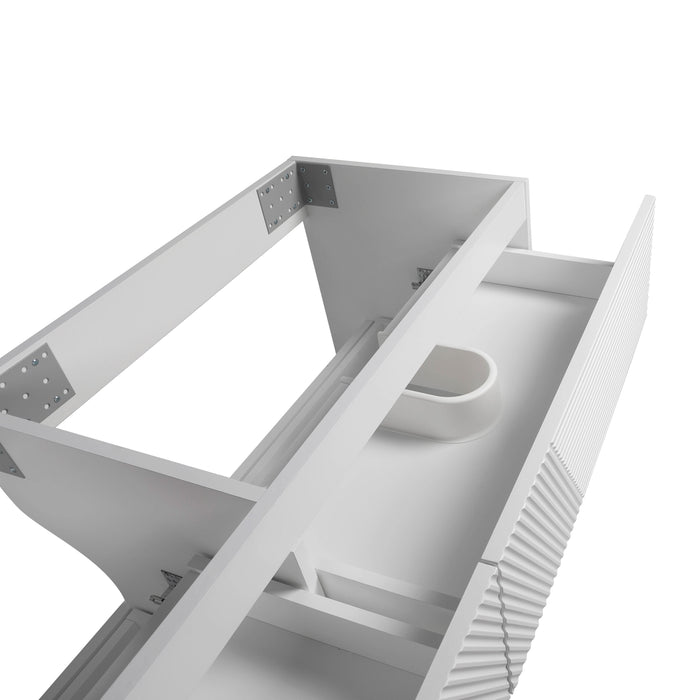 Leonardo Wood White Matte Bathroom Vanity White Matte 5
