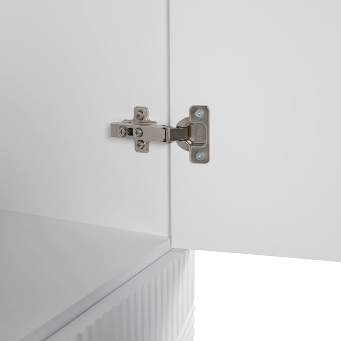 Leonardo Wood White Matte Bathroom Vanity White Matte 5