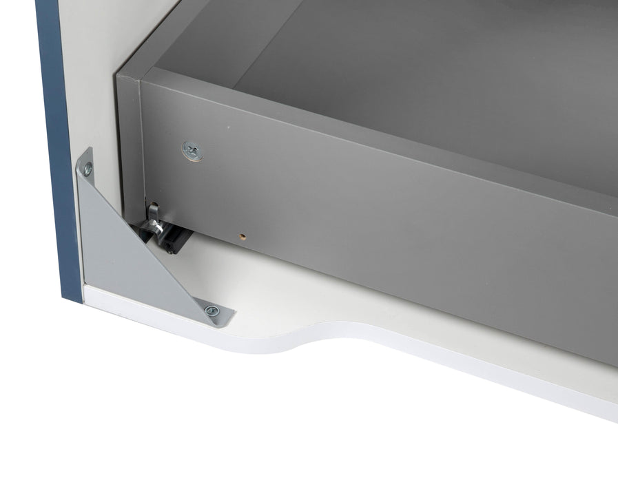 Delux Wood Blue Matte Bathroom Vanity Blue Matte 5