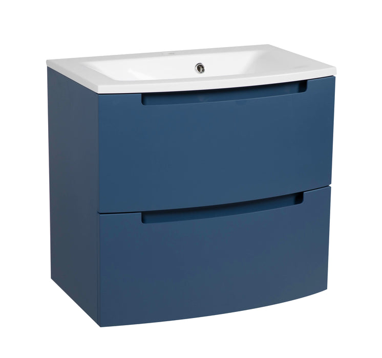 Delux Wood Blue Matte Bathroom Vanity Blue Matte 1