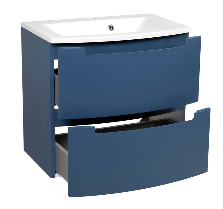 Delux Wood Blue Matte Bathroom Vanity Blue Matte 4
