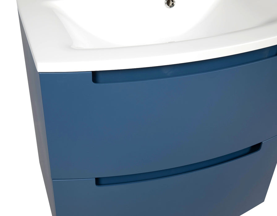 Delux Wood Blue Matte Bathroom Vanity Blue Matte 6
