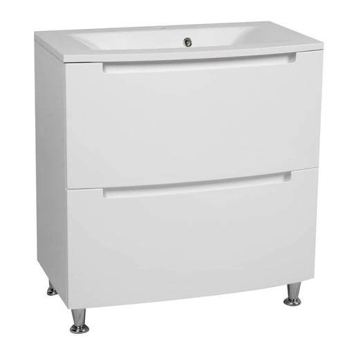 Delux Wood White Glossy Bathroom Vanity White Glossy 1