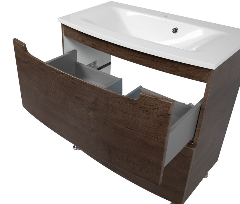 Delux Wood Rosewood Bathroom Vanity Rosewood 6