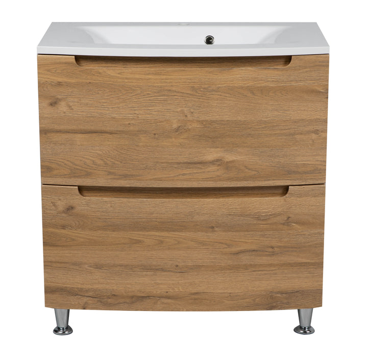 Delux Wood Teak Natural  Bathroom Vanity Teak Natural 4