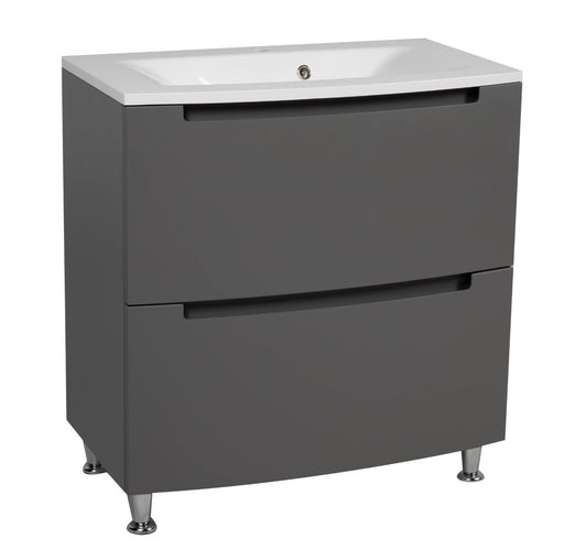 Delux Wood Gray Matte Bathroom Vanity Gray Matte 1