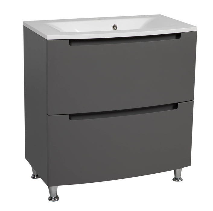 Delux Wood Gray Matte Bathroom Vanity Gray Matte 1
