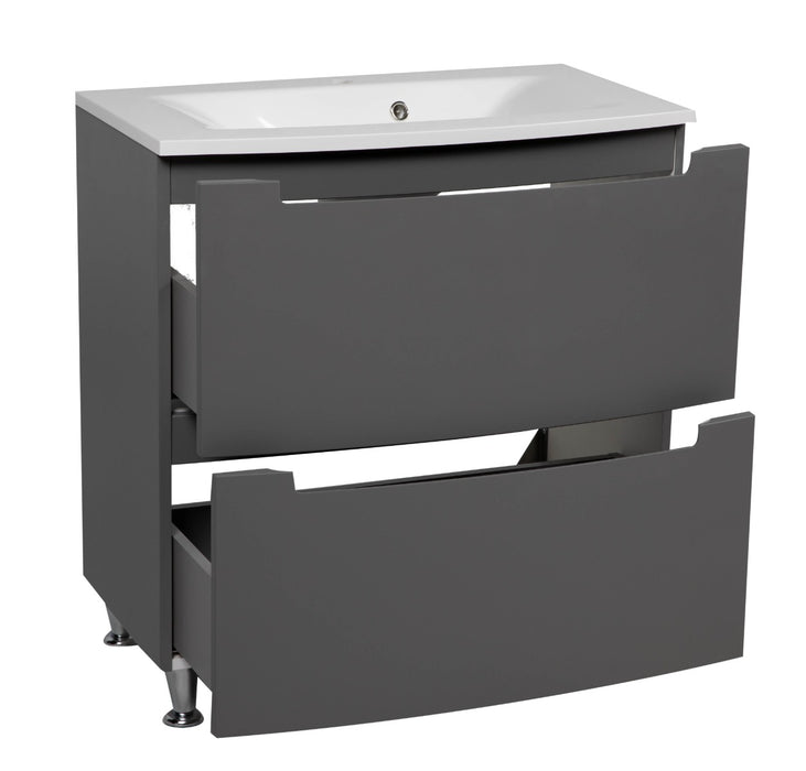 Delux Wood Gray Matte Bathroom Vanity Gray Matte 3