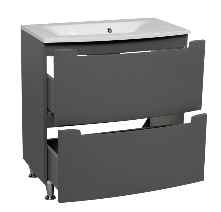 Delux Wood Gray Matte Bathroom Vanity Gray Matte 3