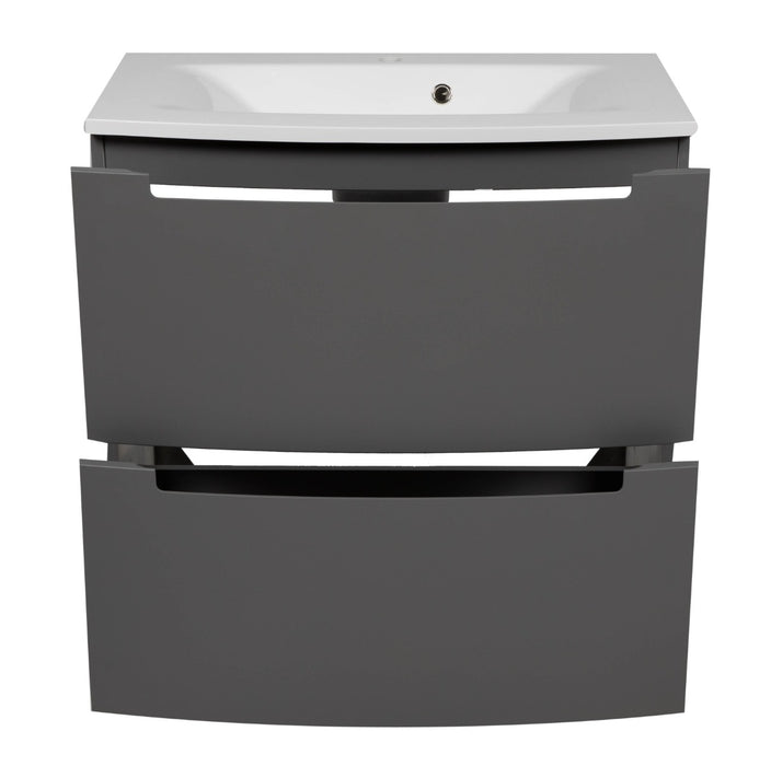 Delux Wood Gray Matte Bathroom Vanity Gray Matte 4