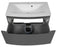 Delux Wood Gray Matte Bathroom Vanity Gray Matte 5