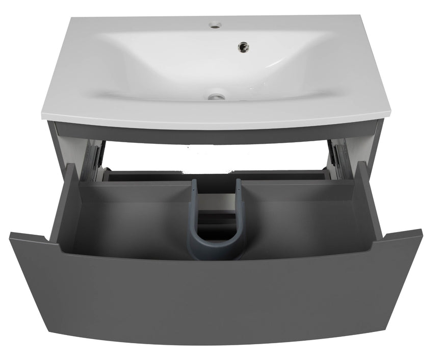 Delux Wood Gray Matte Bathroom Vanity Gray Matte 5